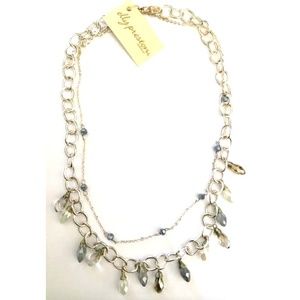 New Elly Preston Silver Tone Crystal Necklace